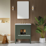 Load image into Gallery viewer, Nova Modern Green Bathroom Vanity 30"