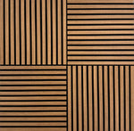 Load image into Gallery viewer, Teak | CrissCross Acoustic Wall Panels