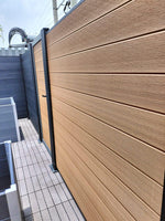 Load image into Gallery viewer, Modern Composite Privacy Fence - Light Brown - Grained Finish with 6x6ft