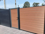 Load image into Gallery viewer, Modern Composite Privacy Fence - Light Brown - Grained Finish with 6x6ft
