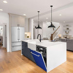 Load image into Gallery viewer, ZLINE 24 in. Monument Series 3rd Rack Top Touch Control Dishwasher with Blue Matte Panel, 45dBa (DWMT-24-BM)