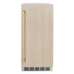 Load image into Gallery viewer, ZLINE Autograph Edition 15 in. Touchstone Clear Cube Ice Maker with Drain Pump and Panel Ready Door with Champagne Bronze Handle (ICCDPZ-15-CB)