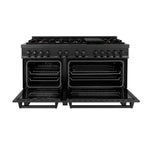 Load image into Gallery viewer, ZLINE 60 in. 7.4 cu. ft. Legacy Dual Fuel Range with 9 Burner Gas Cooktop and 2 Electric Convection Ovens in Black Stainless Steel (RAB-60)