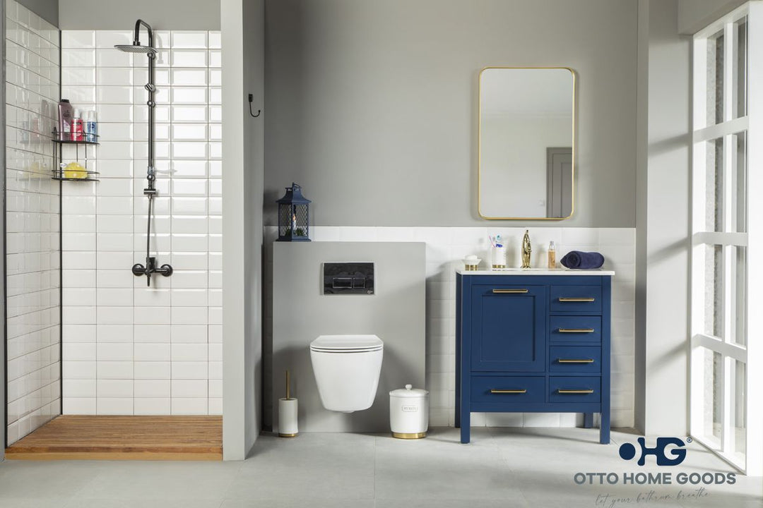 Ashley 30" Blue Bathroom Cabinet