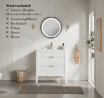 Load image into Gallery viewer, Nova Modern White Bathroom Vanity 36&quot;
