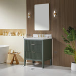 Load image into Gallery viewer, Nova Modern Green Bathroom Vanity 30&quot;
