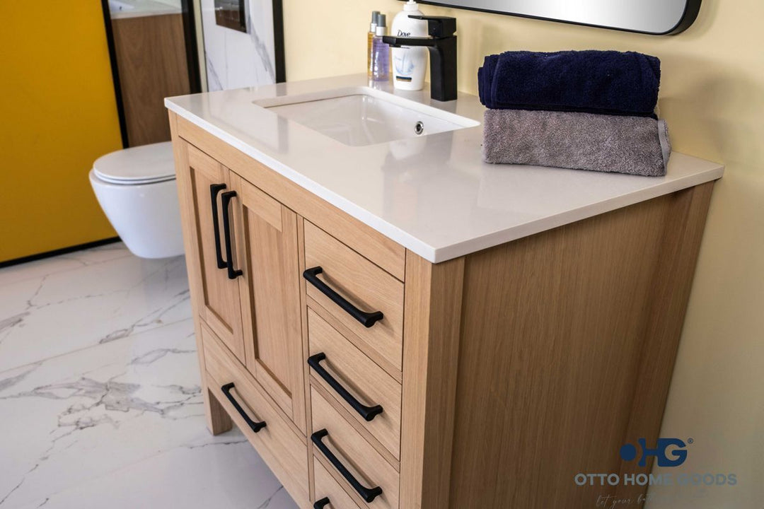 Ashley 36" Natural Oak Bathroom Cabinet