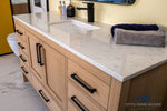 Load image into Gallery viewer, Ashley 60&quot; Natural Oak Single Bowl Bathroom Cabinet
