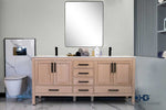 Load image into Gallery viewer, Ashley 72&quot; Natural Oak Double Bowls Bathroom Cabinet
