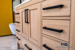 Load image into Gallery viewer, Ashley 72&quot; Natural Oak Double Bowls Bathroom Cabinet
