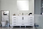 Load image into Gallery viewer, Ashley 60&quot; White Single Bowl Bathroom Cabinet
