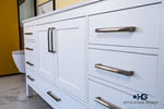 Load image into Gallery viewer, Ashley 60&quot; White Single Bowl Bathroom Cabinet

