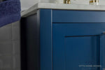 Load image into Gallery viewer, Ashley 60&quot; Blue Single Bowl Bathroom Cabinet
