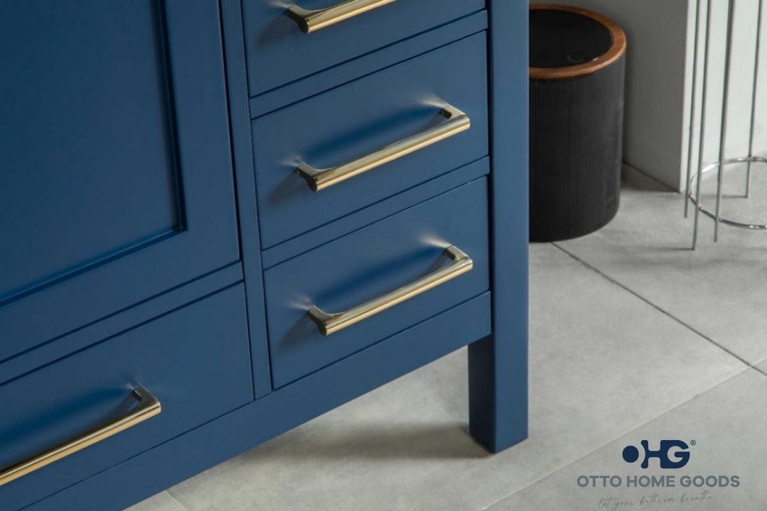 Ashley 60" Blue Single Bowl Bathroom Cabinet