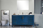 Load image into Gallery viewer, Ashley 60&quot; Blue Single Bowl Bathroom Cabinet
