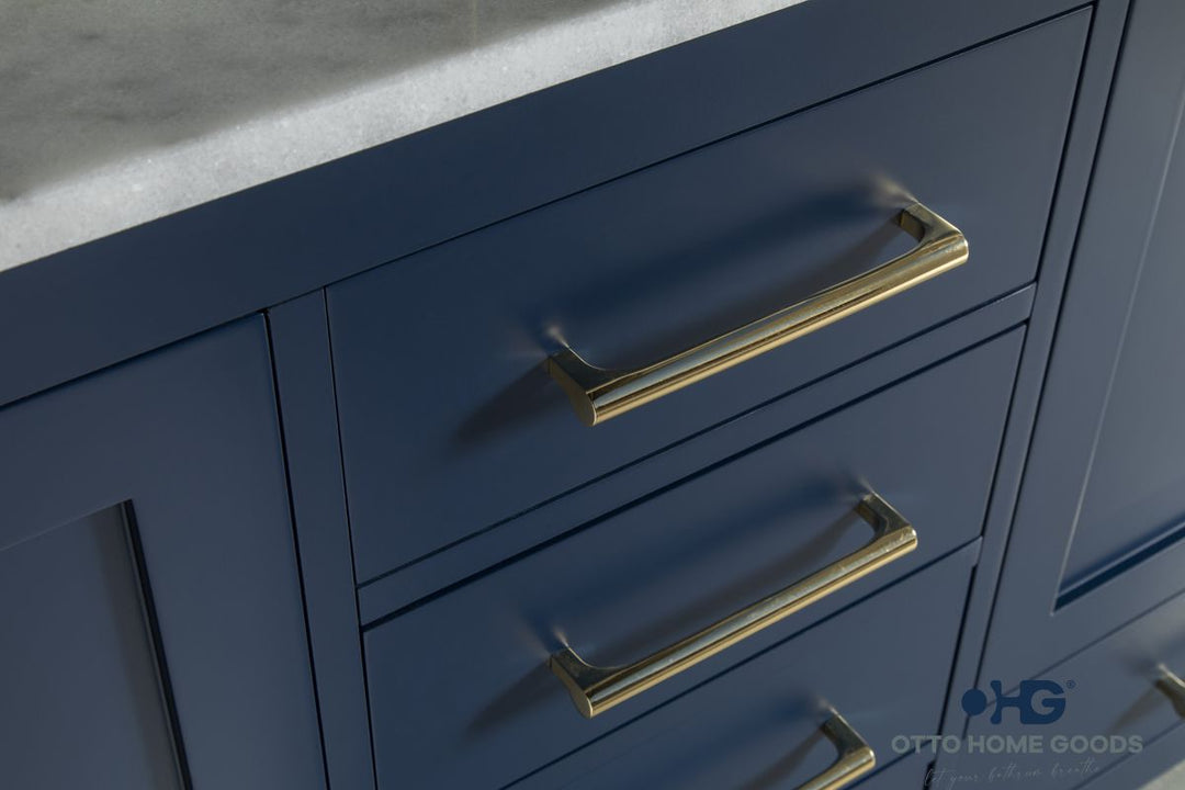 Ashley 60" Blue Double Bowls Bathroom Cabinet