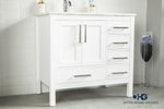 Load image into Gallery viewer, Ashley 36&quot; White Bathroom Cabinet
