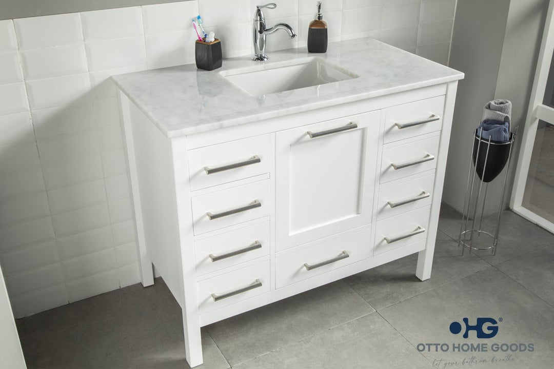 Ashley 42" White Bathroom Cabinet