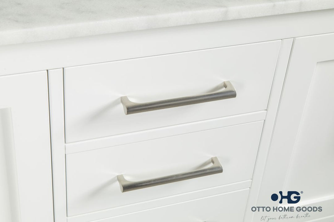 Ashley 60" White Double Bowls Bathroom Cabinet