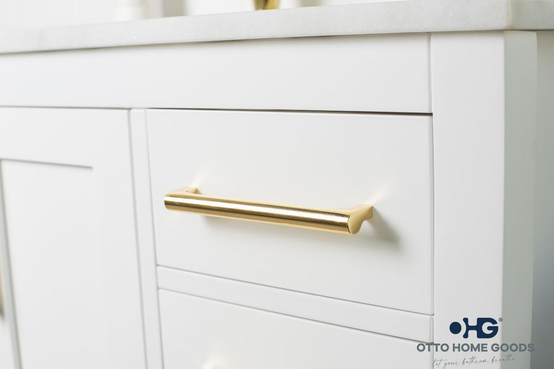 Ashley 72" White Double Bowls Bathroom Cabinet