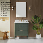 Load image into Gallery viewer, Nova Modern Green Bathroom Vanity 30&quot;
