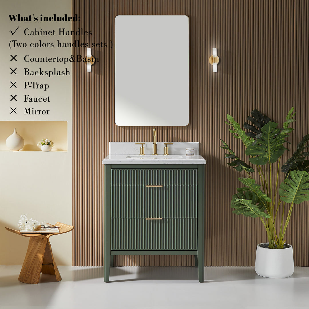 Nova Modern Green Bathroom Vanity 30"
