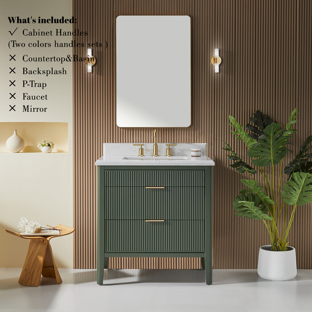 Nova Modern Green Bathroom Vanity 36"