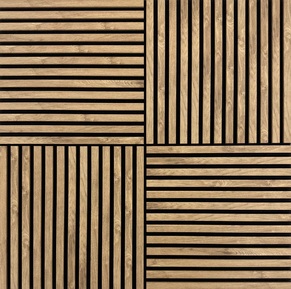 Tan Oak | CrissCross Acoustic Wall Panels