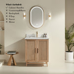 Load image into Gallery viewer, Prada Natural Bathroom Vanity 30&quot;
