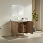 Load image into Gallery viewer, Prada Natural Bathroom Vanity 36&quot;
