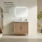 Load image into Gallery viewer, Prada Natural Bathroom Vanity 36&quot;
