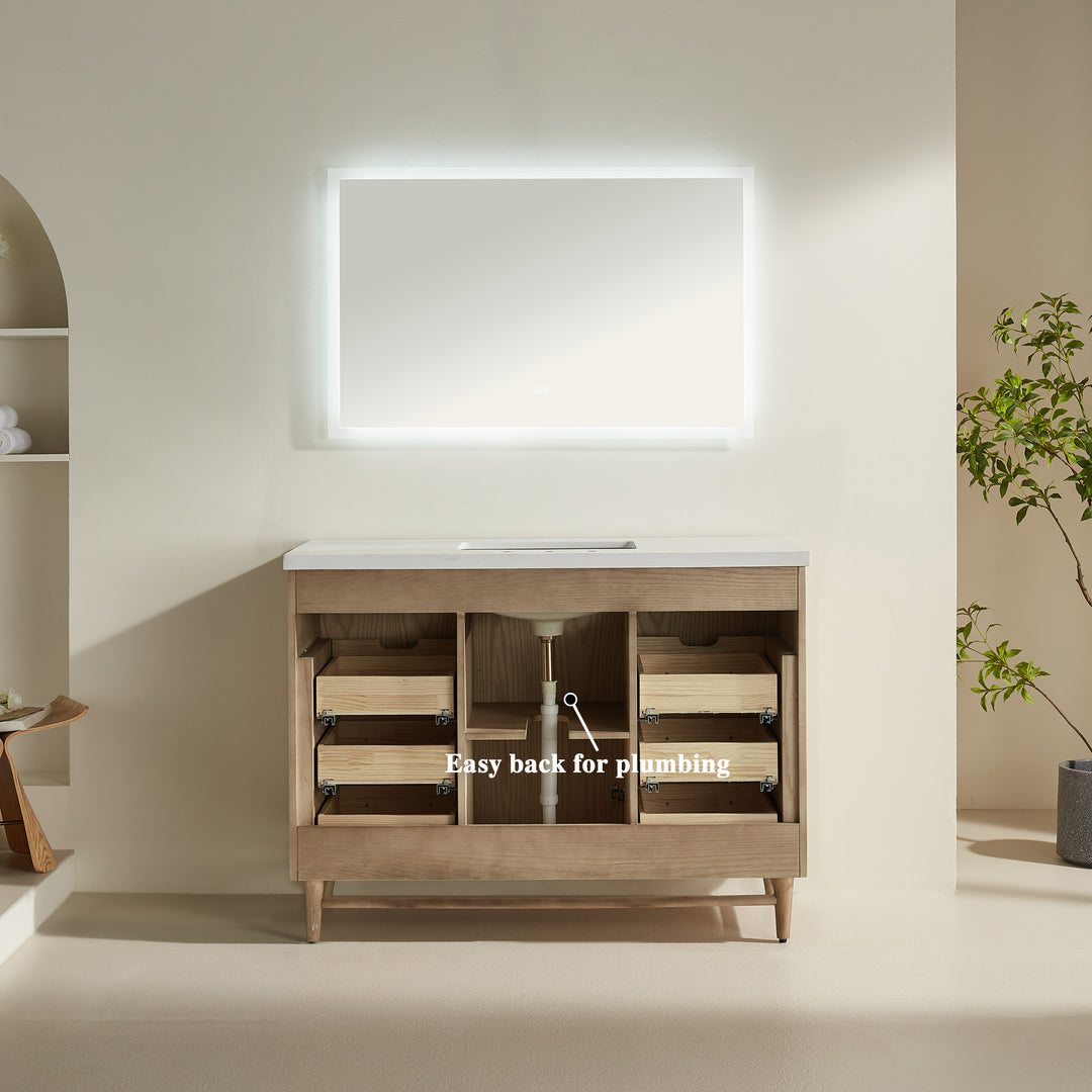 Prada Natural Bathroom Vanity 48"