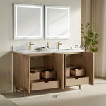 Load image into Gallery viewer, Prada Natural Bathroom Vanity 60&quot;
