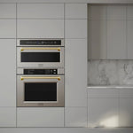 Load image into Gallery viewer, ZLINE Autograph Edition 30 in. Professional True Convection Single Wall Oven with Air Fry and Self Clean in Stainless Steel with Polished Gold Handle (WASZ-30-G)
