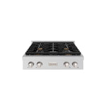 Load image into Gallery viewer, ZLINE 30 in. Paramount Gas Rangetop with 4 Brass Burners and Porcelain Cooktop in Stainless Steel (SRT-BR-30)
