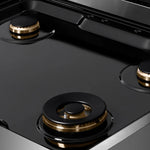 Load image into Gallery viewer, ZLINE Autograph Edition 30 in. Paramount Gas Rangetop with 4 Burners and Porcelain Cooktop in Stainless Steel with Champagne Bronze Accents (SRTZ-30-CB)
