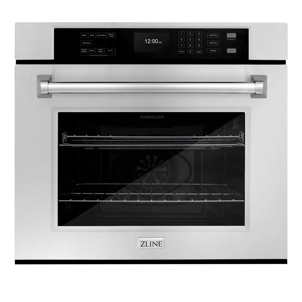 ZLINE 30 in. Professional True Convection Single Wall Oven with Air Fry and Self Clean in Stainless Steel (WAS-30)